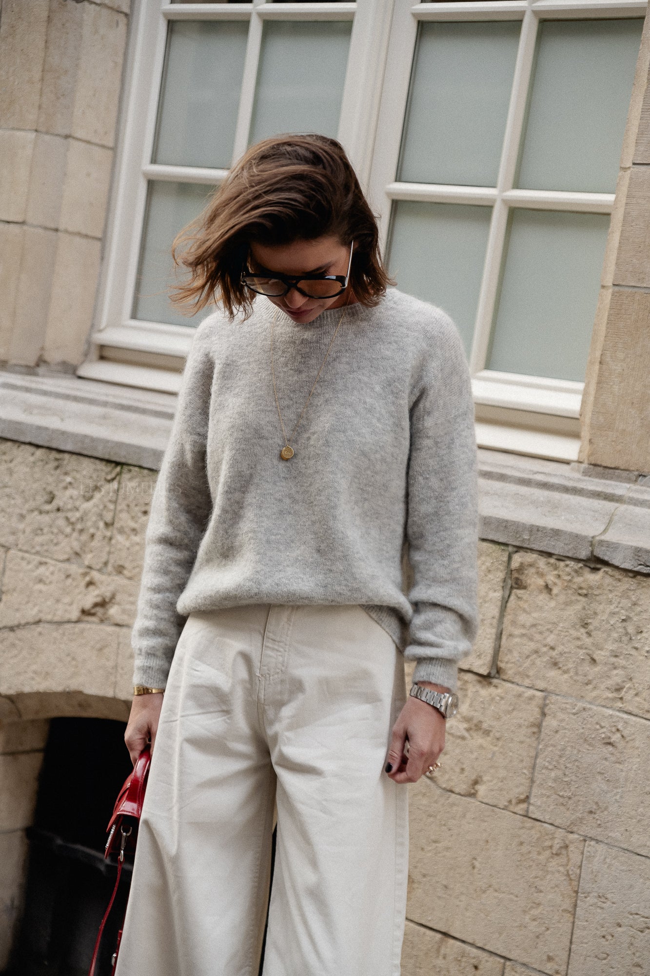 Julia Mohair Pullover Grau Melange