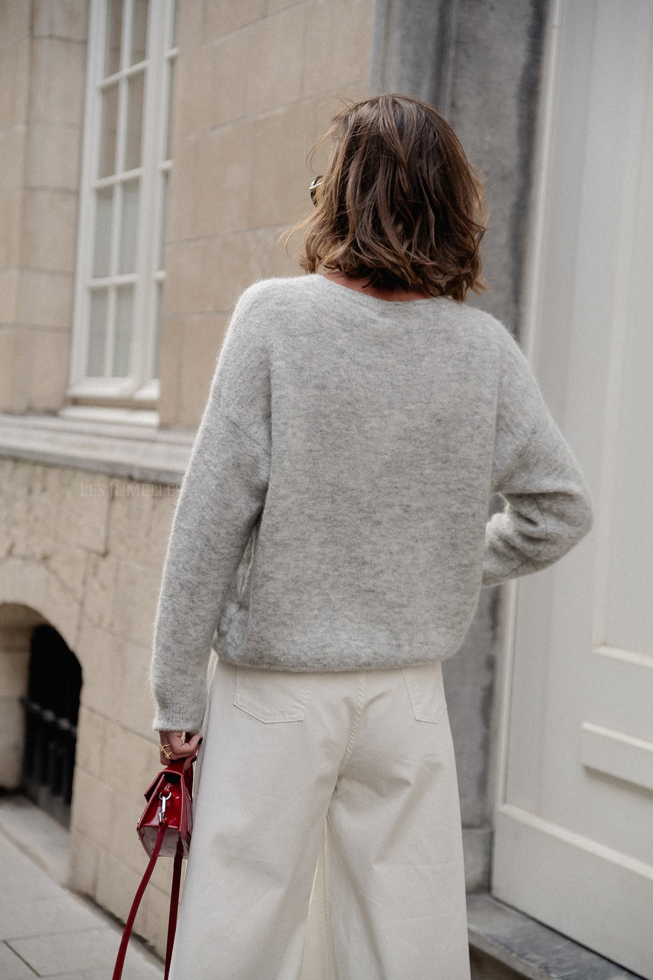 Julia Mohair Pullover Grau Melange