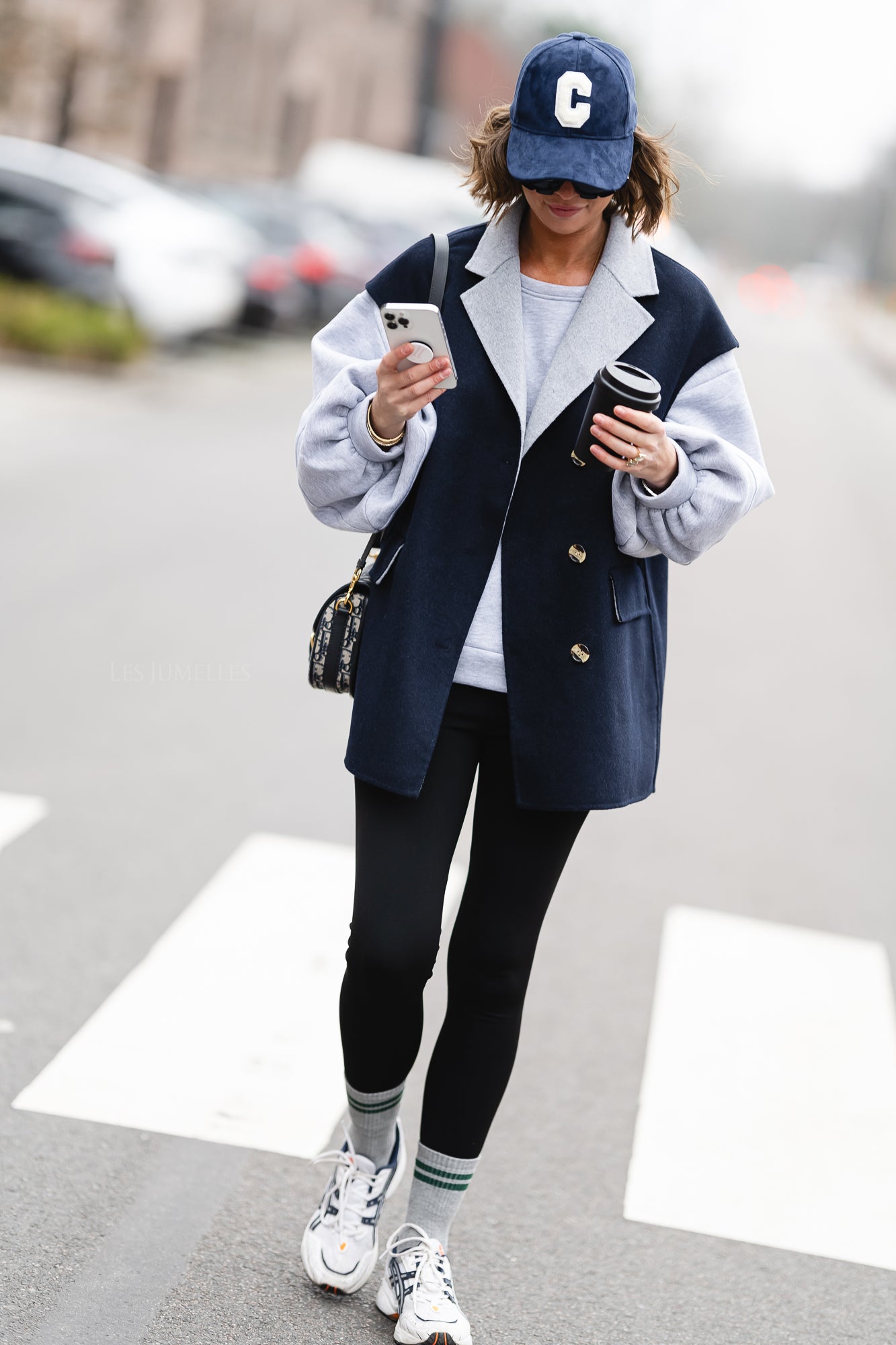 Gilet en laine Thelma marine/gris clair