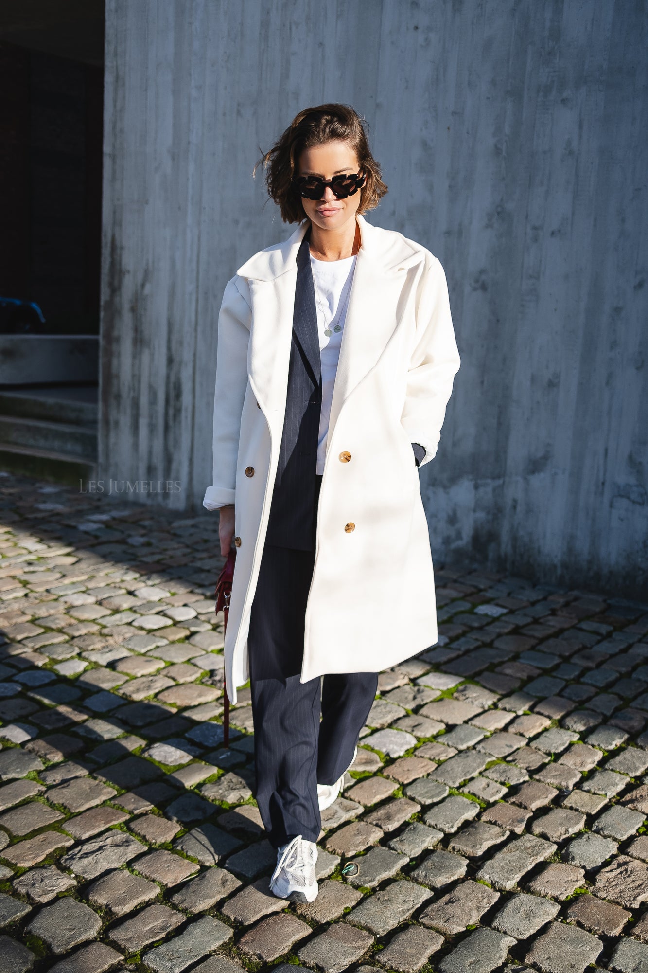 Long off sale white coat