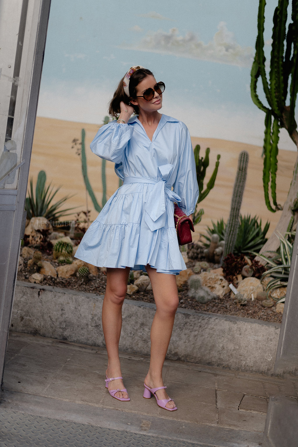 Precious short dress light blue