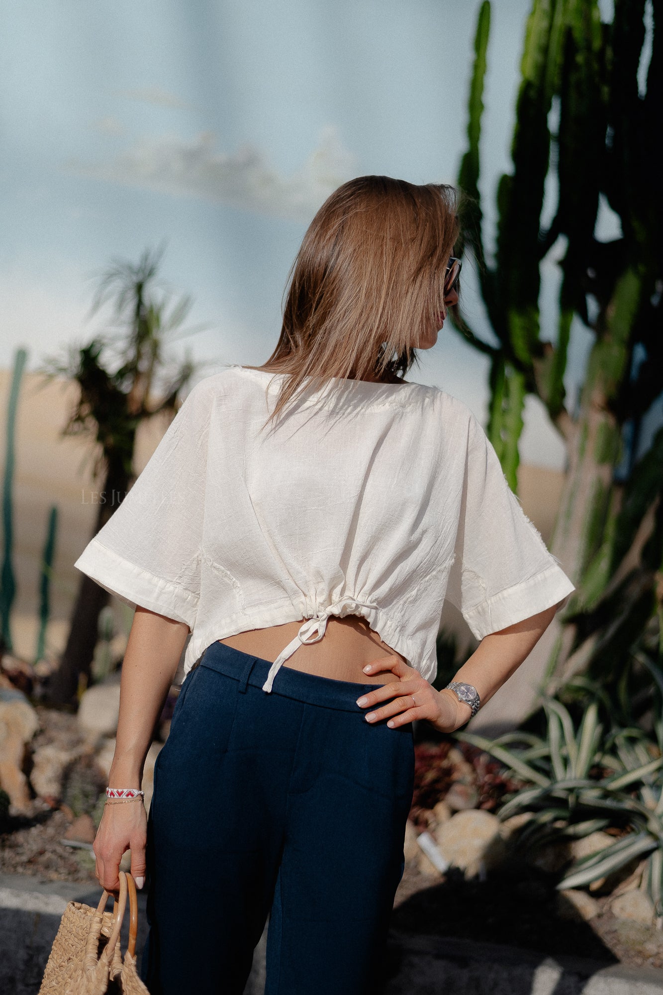 Kaliopi crop top off white