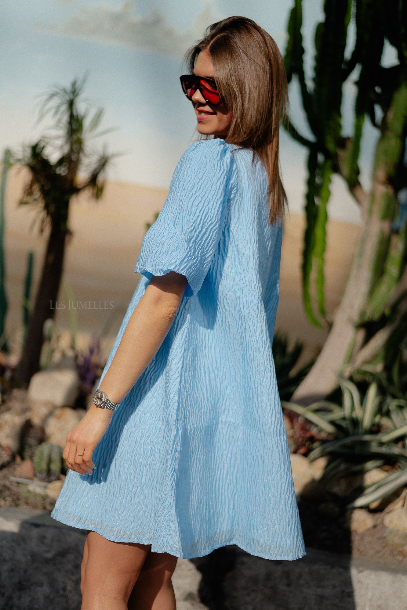 YASBloons 2/4 midi dress alaskan blue