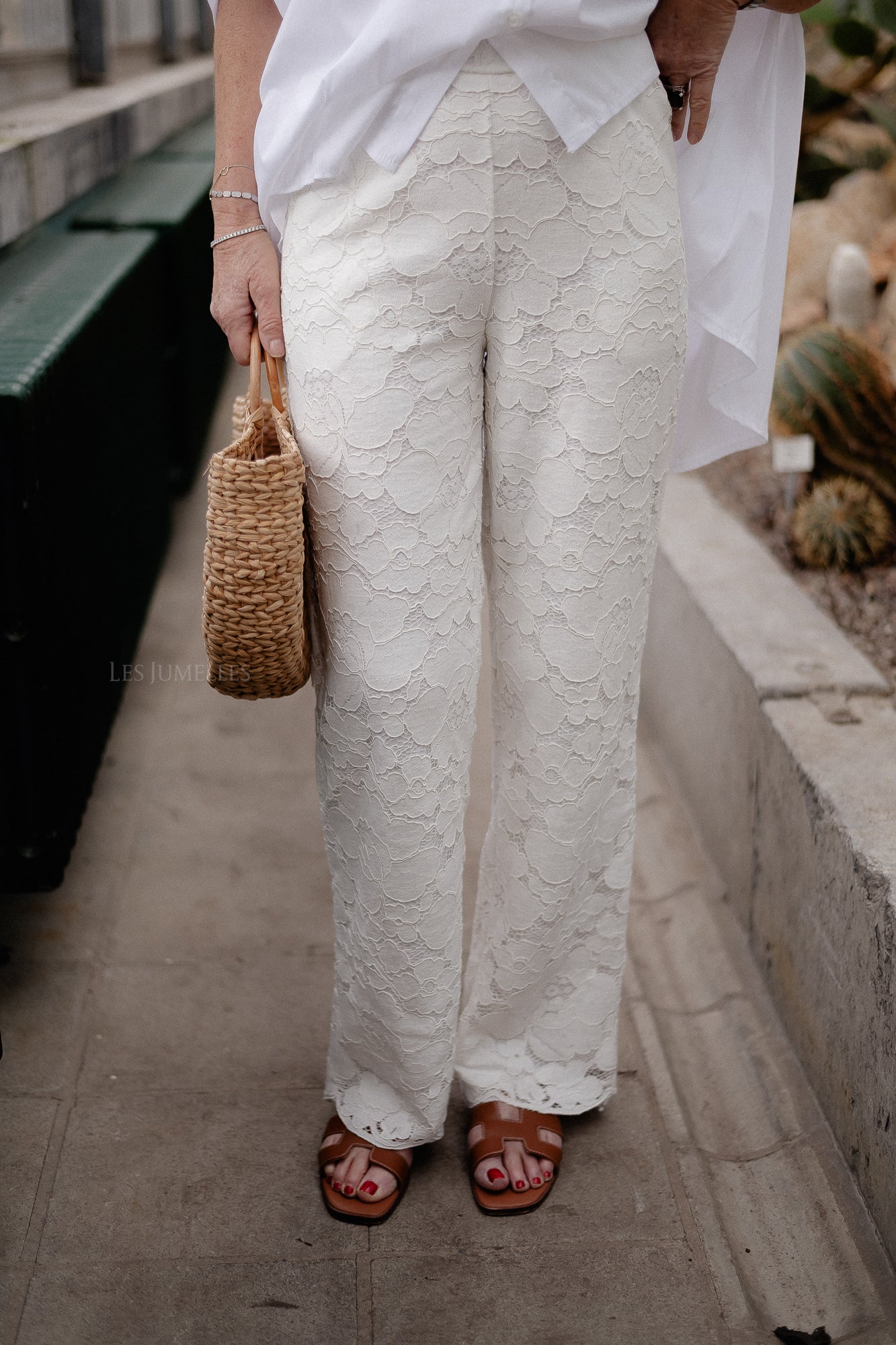 Viceren HW lace pants cloud dancer