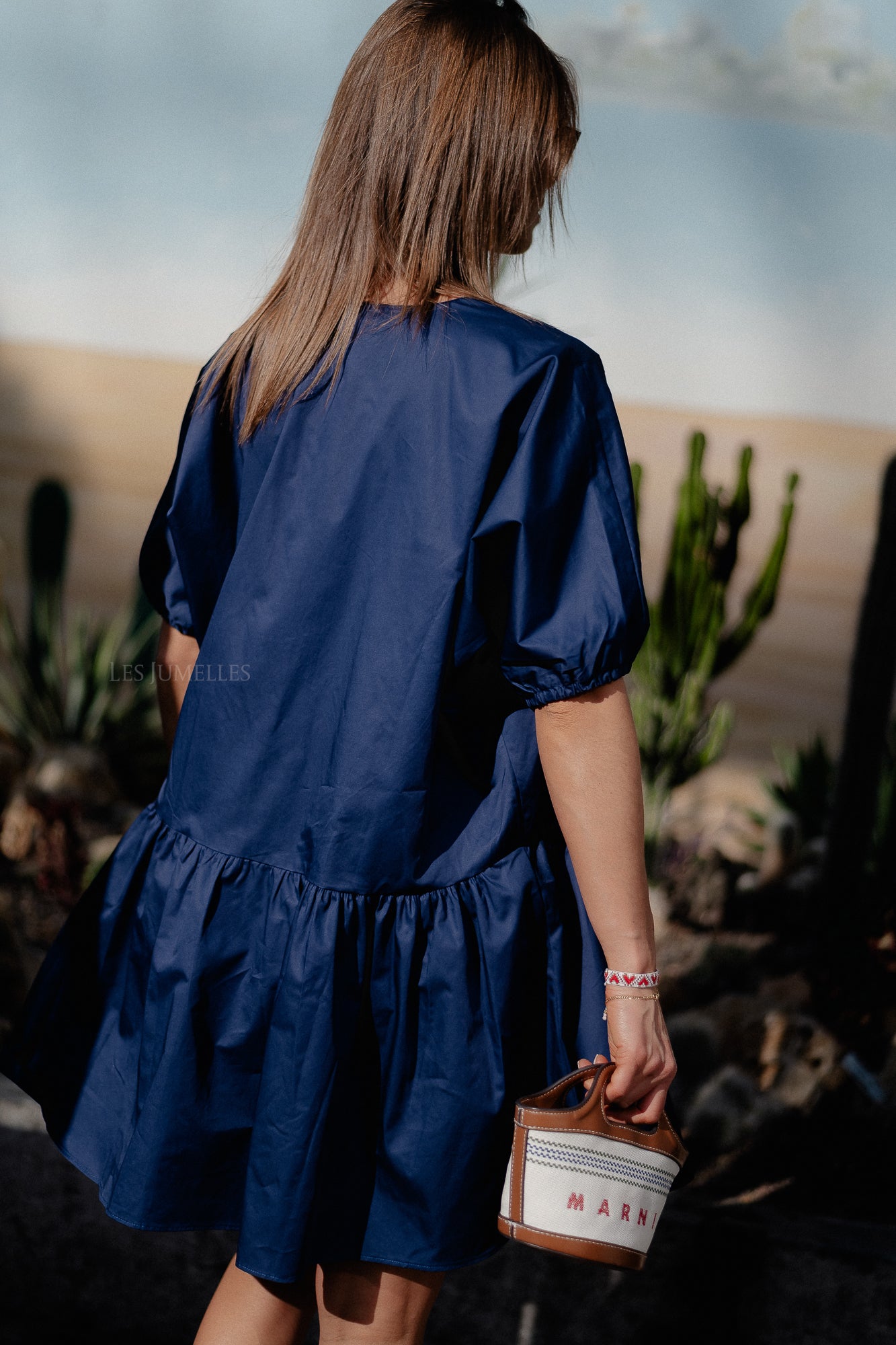 Robe courte Calm bleu marine