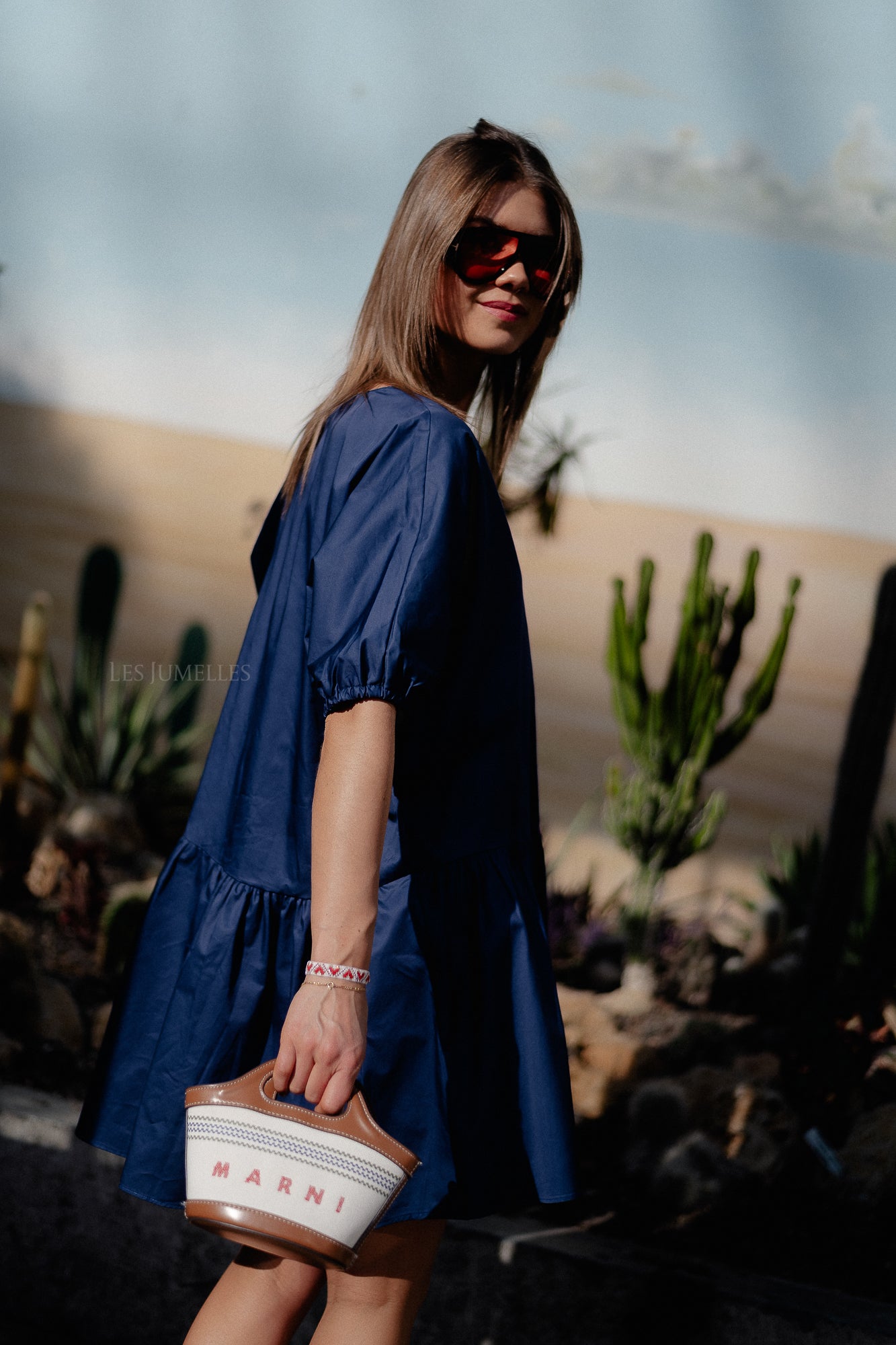 Calm short dress navy