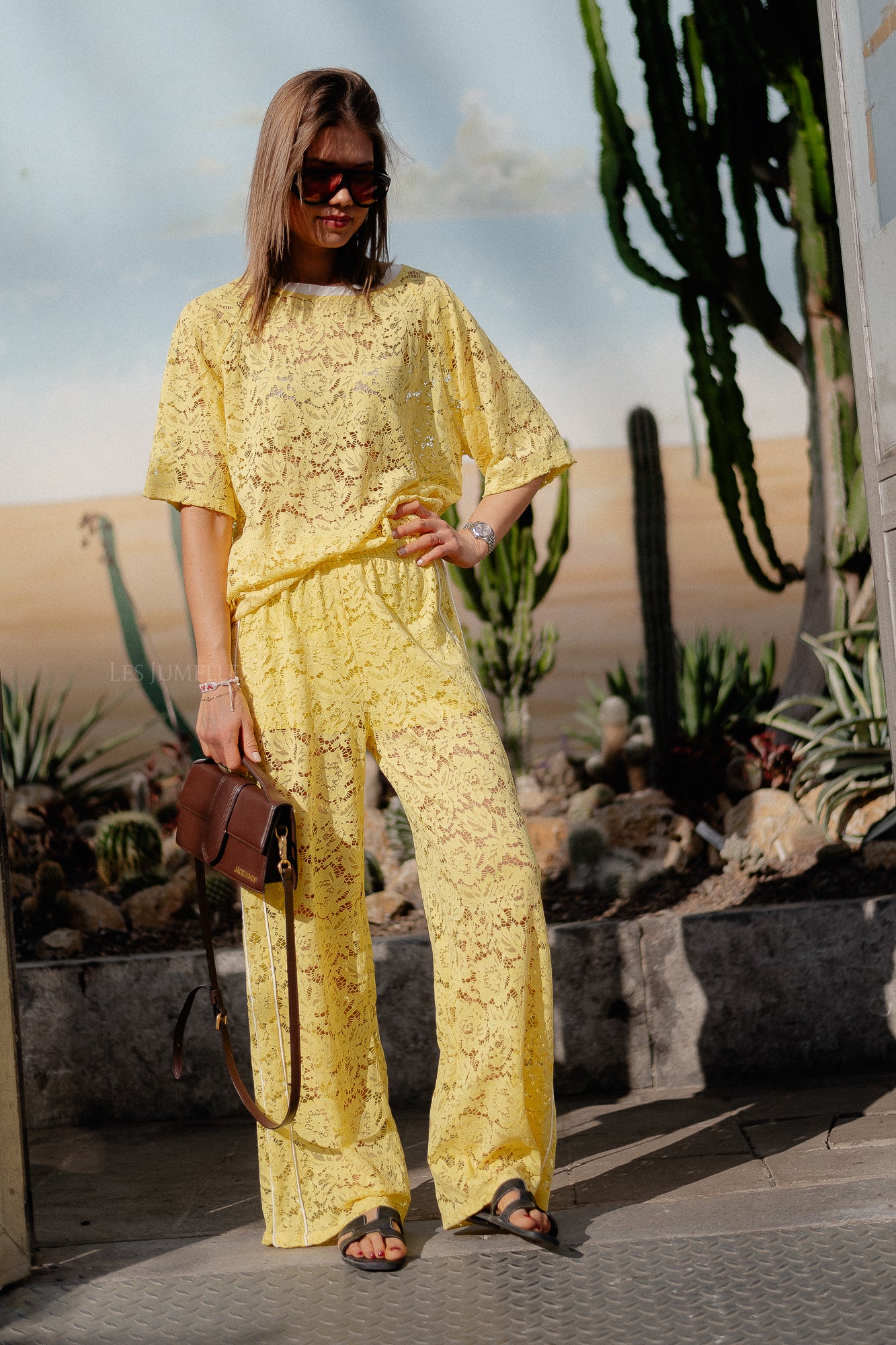 Georgina lace pants yellow