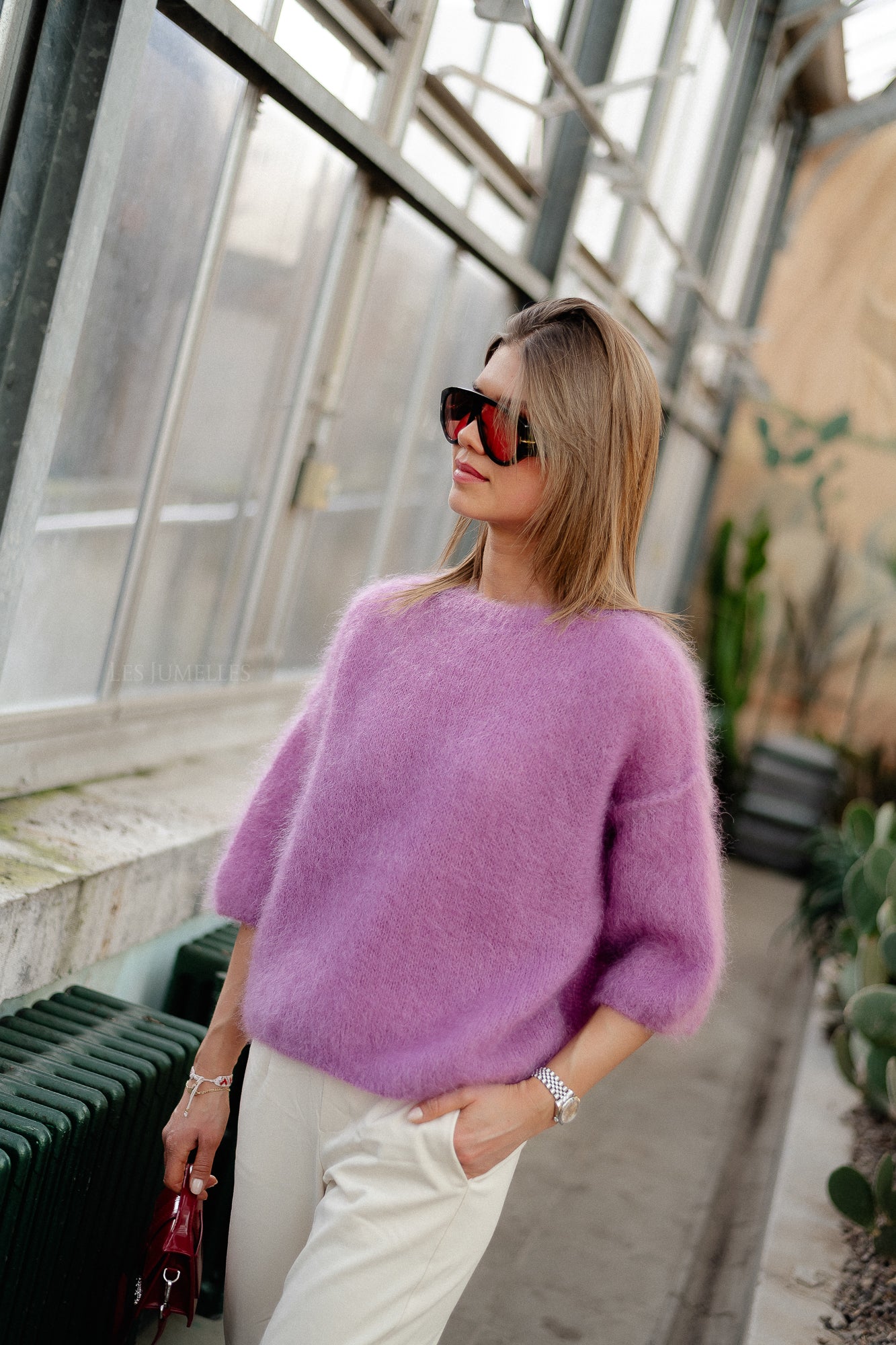 Nova mohair jumper orchid