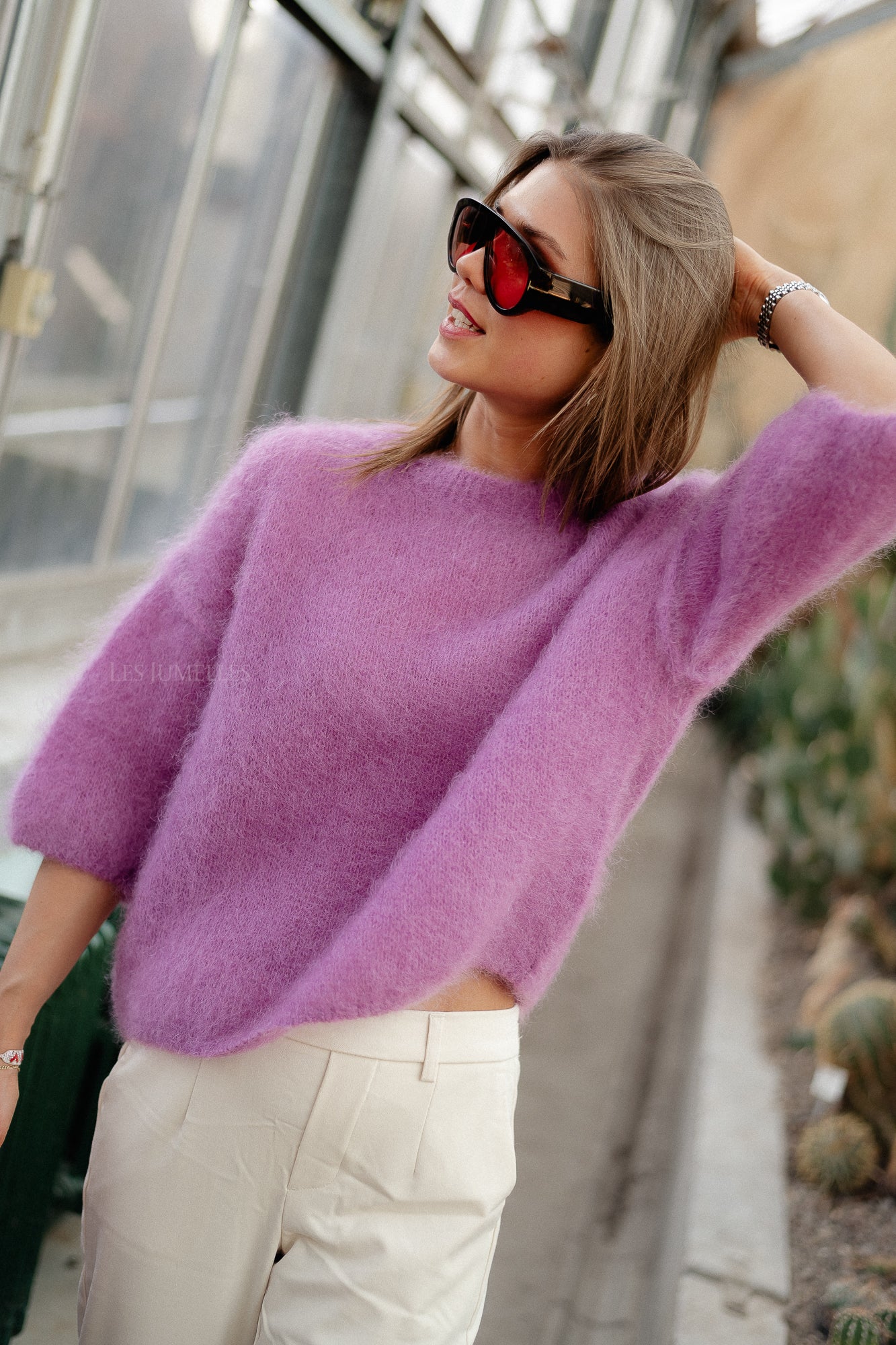 Nova mohair jumper orchid