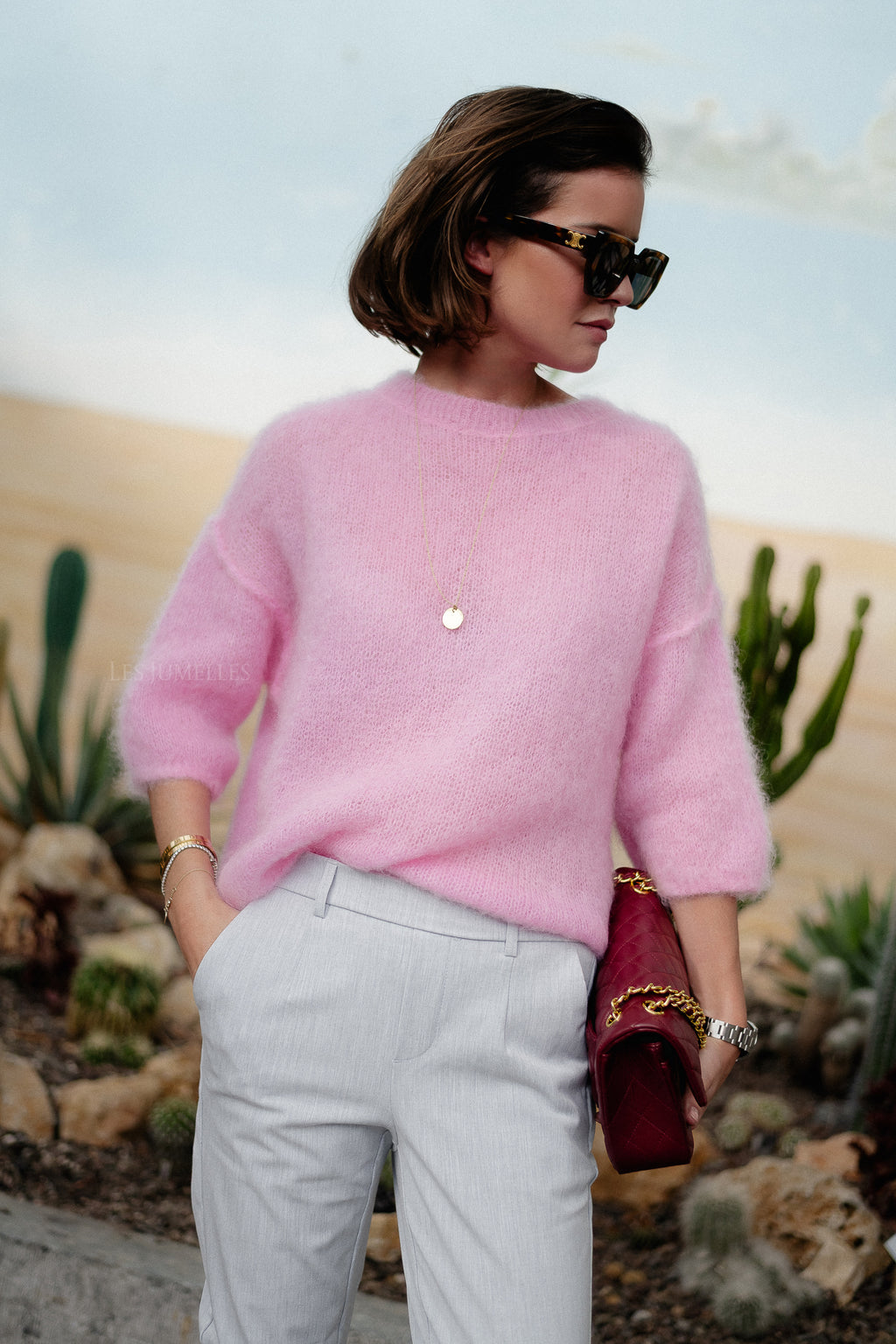 Pull mohair Nova rose