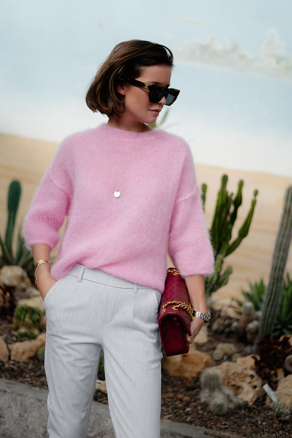 Pull mohair Nova rose