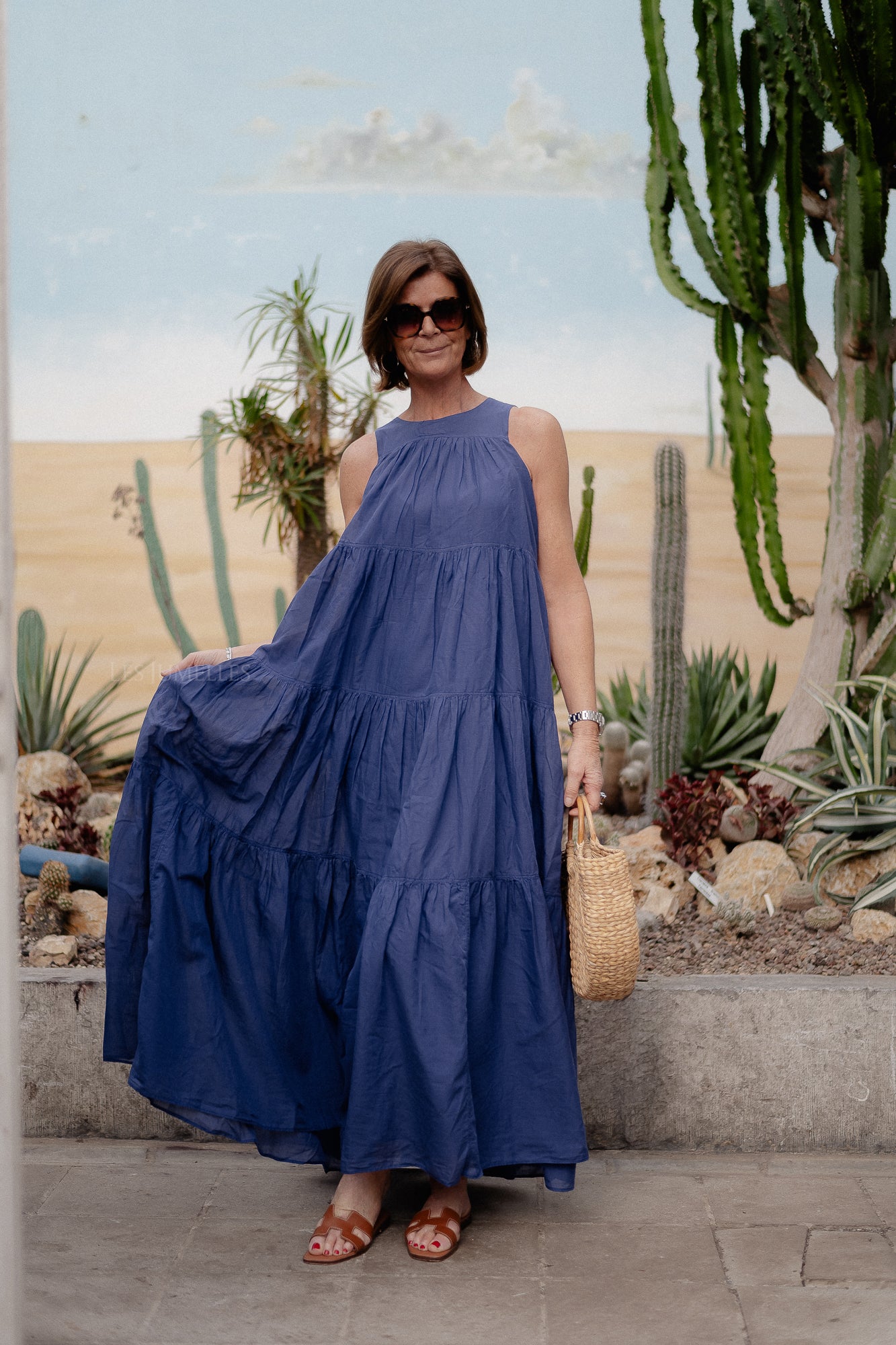 Lack long dress blue/violet