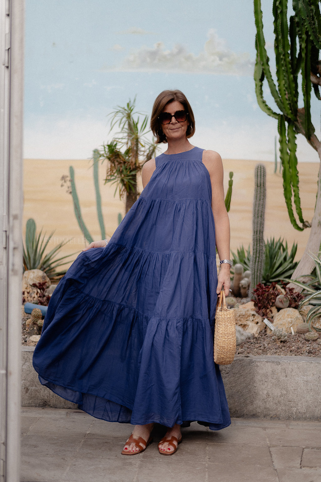 Lack long dress blue/violet