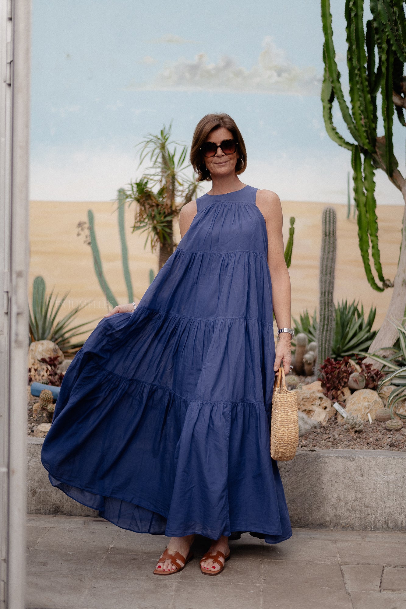 Lack long dress blue/violet