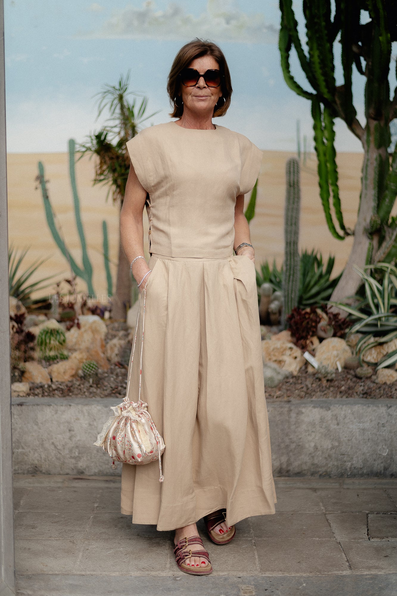 Loyalty long skirt beige