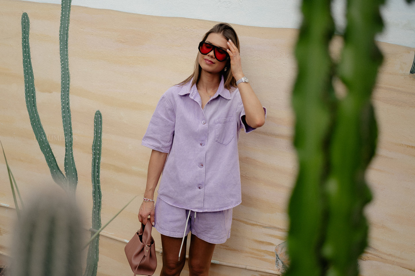 Zoe denim shirt lilac