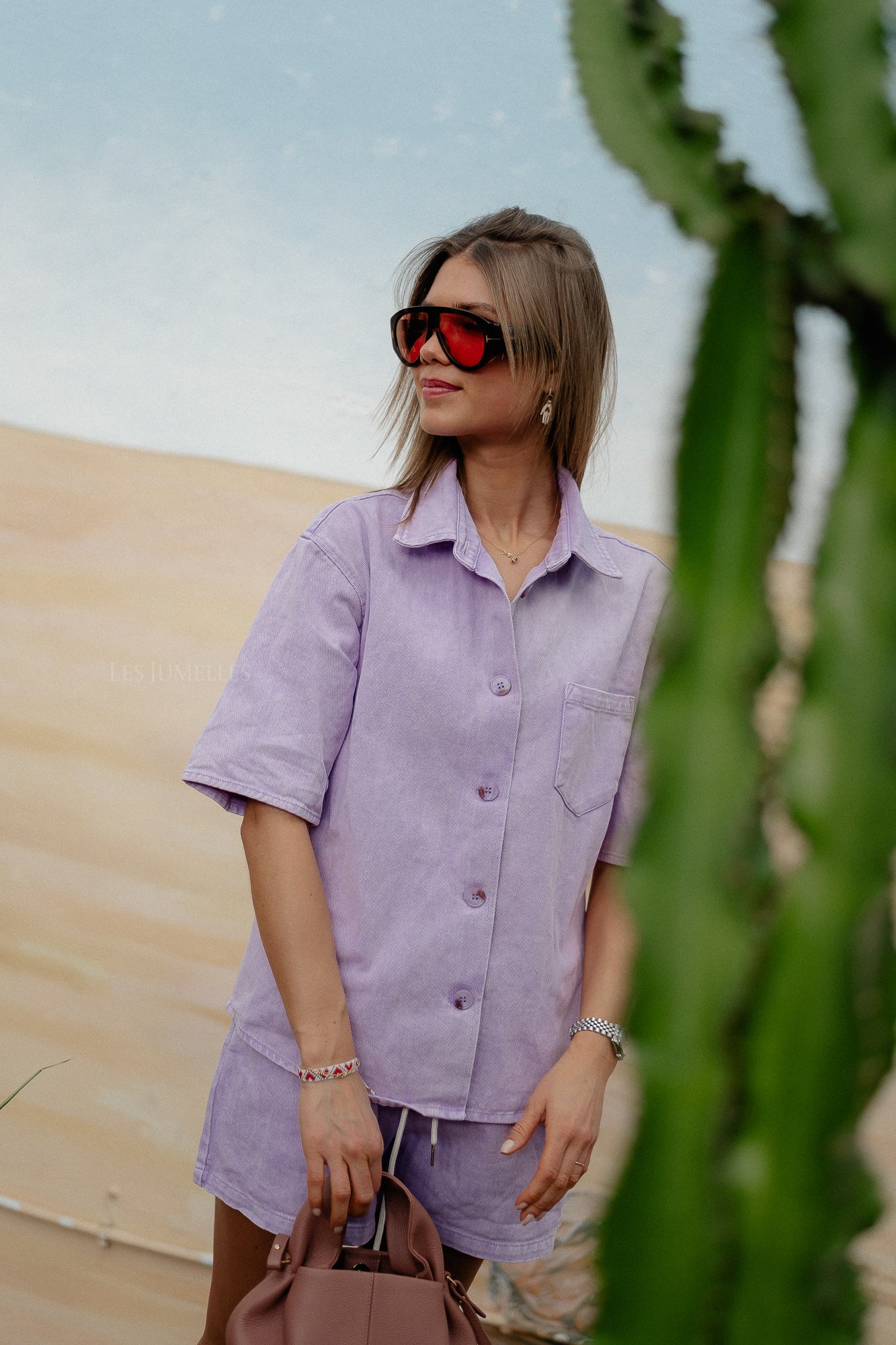 Zoe denim shirt lilac