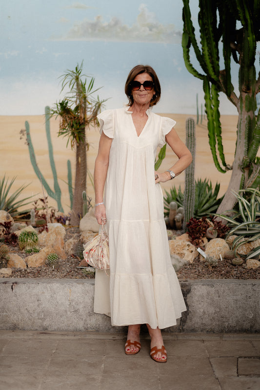 Les Jumelles Terrific long dress offwhite