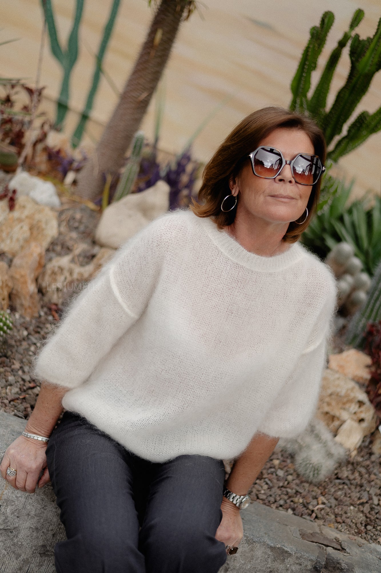 Nova Mohair-Pullover ecru