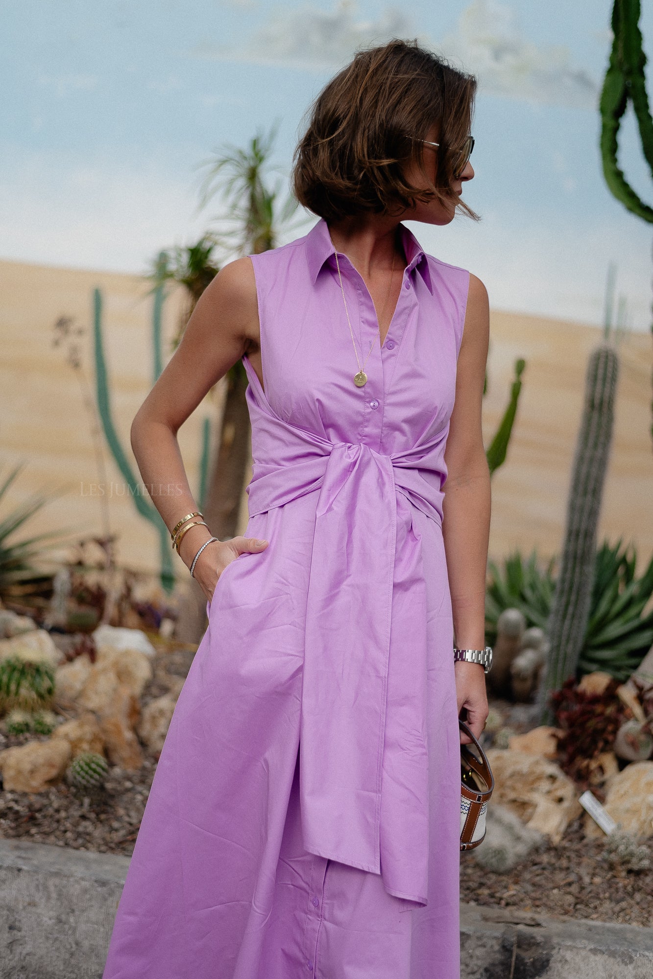 Eros long dress violet