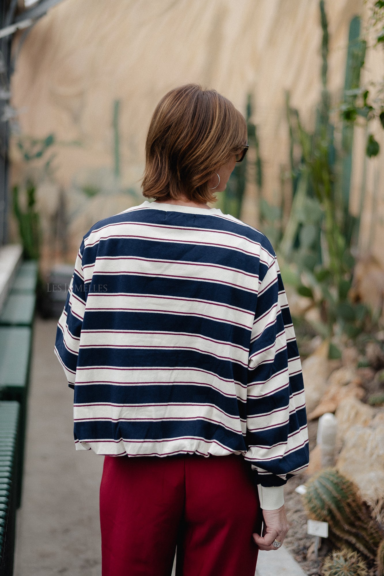 Frances striped sweater navy/ecru