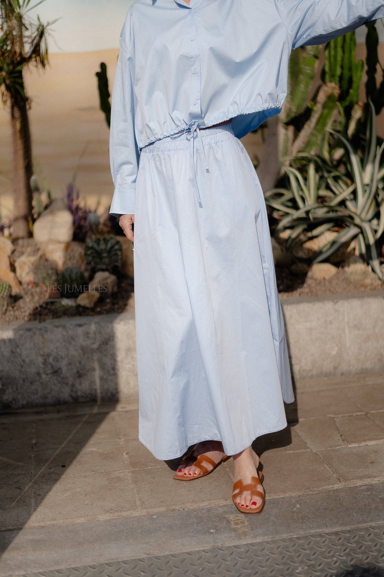 Eutopia long skirt light blue