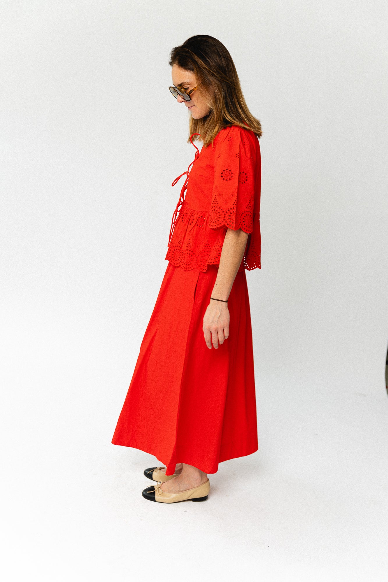 YASColea HW ankle skirt noos fiery red