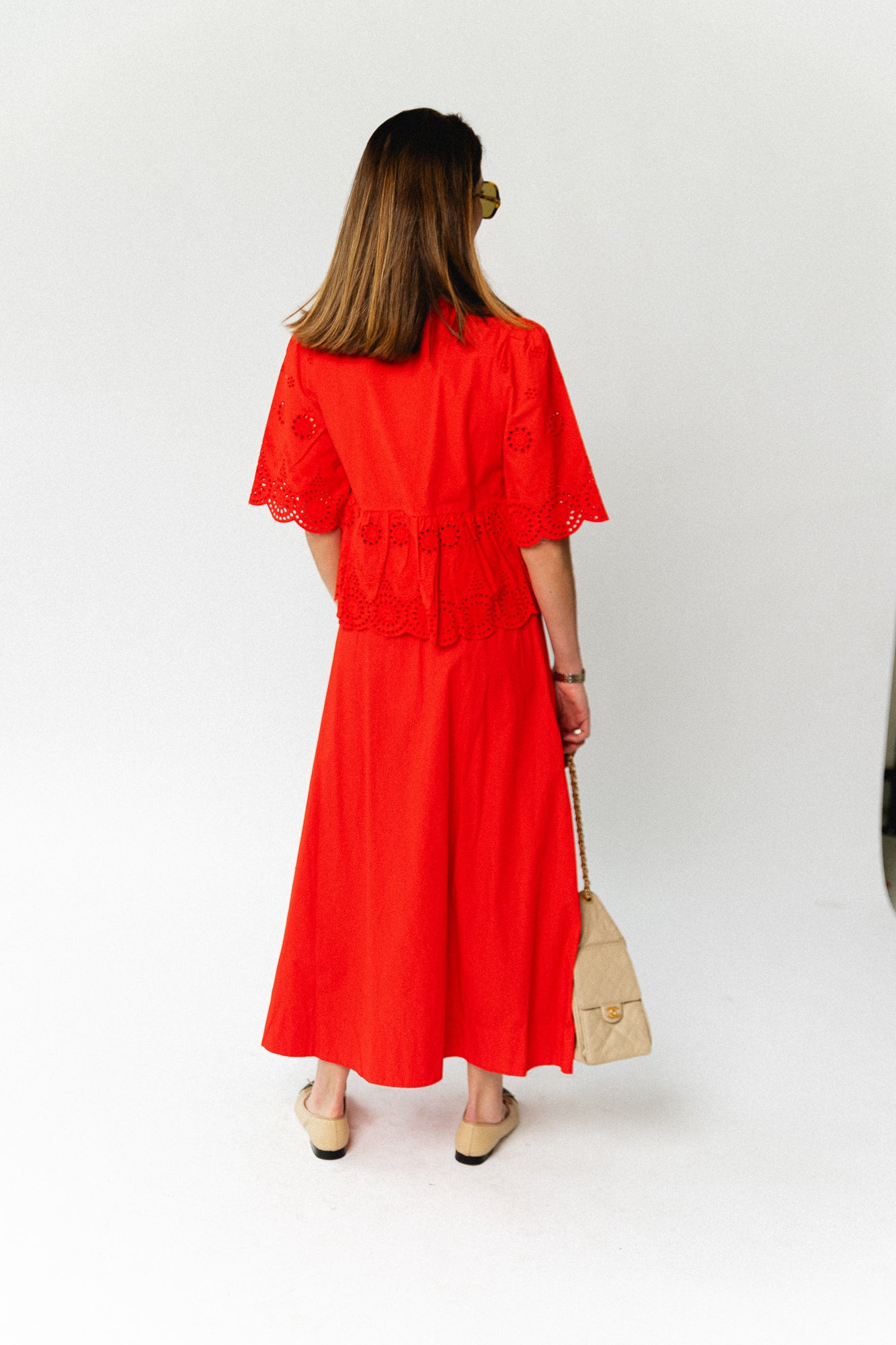 YASColea HW ankle skirt noos fiery red