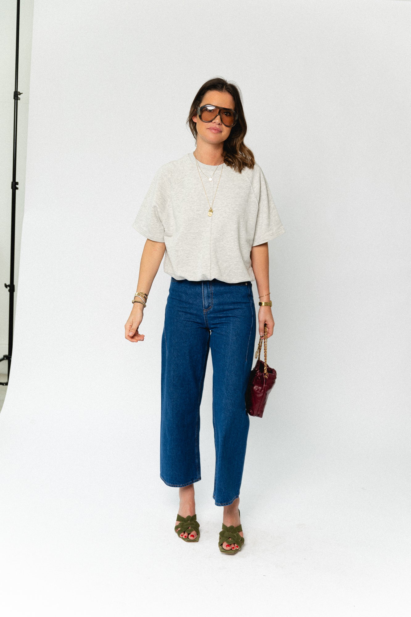 SLWTabby SS bubble sweat light grey melange