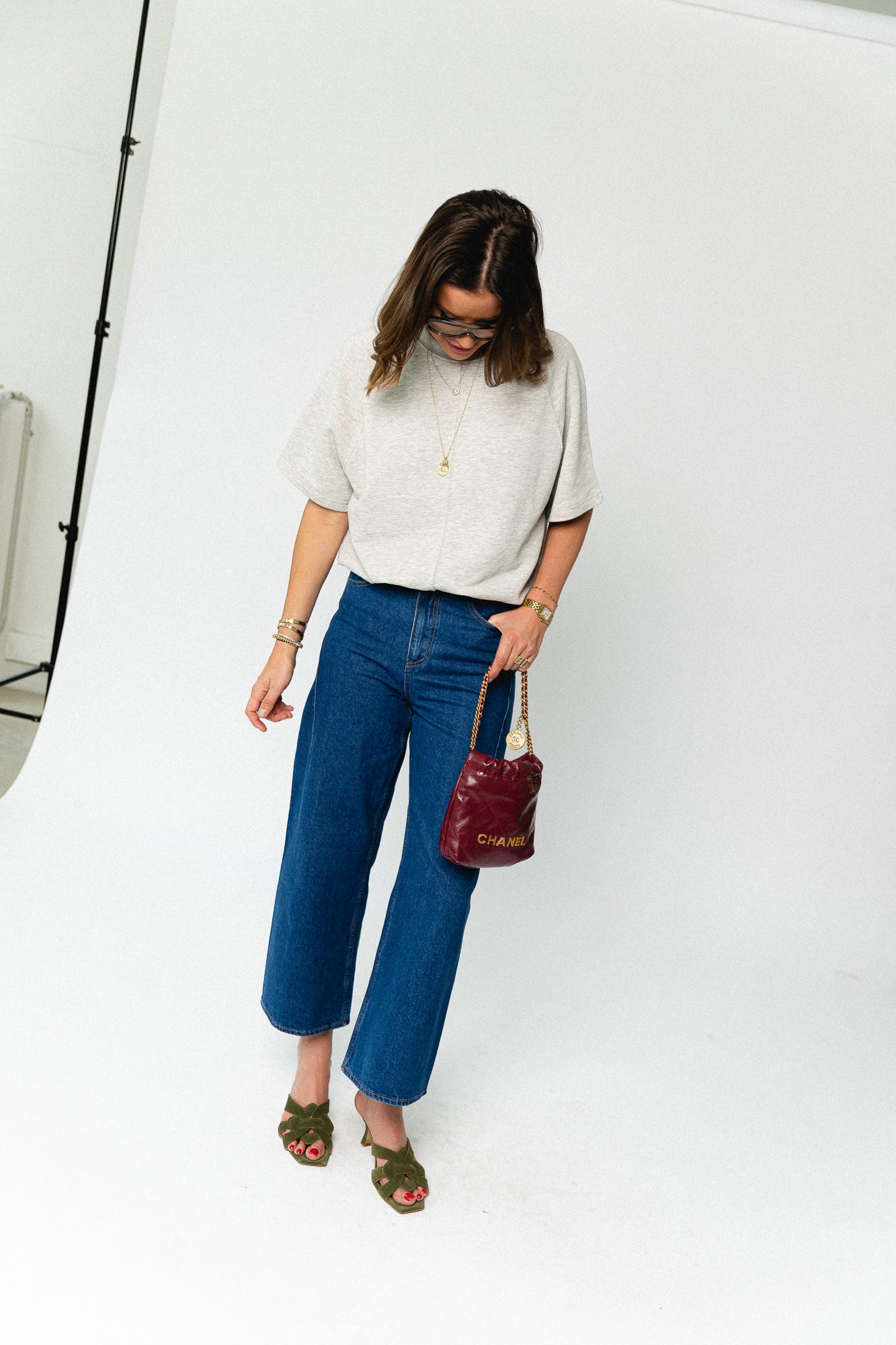 SLWTabby SS bubble sweat light grey melange