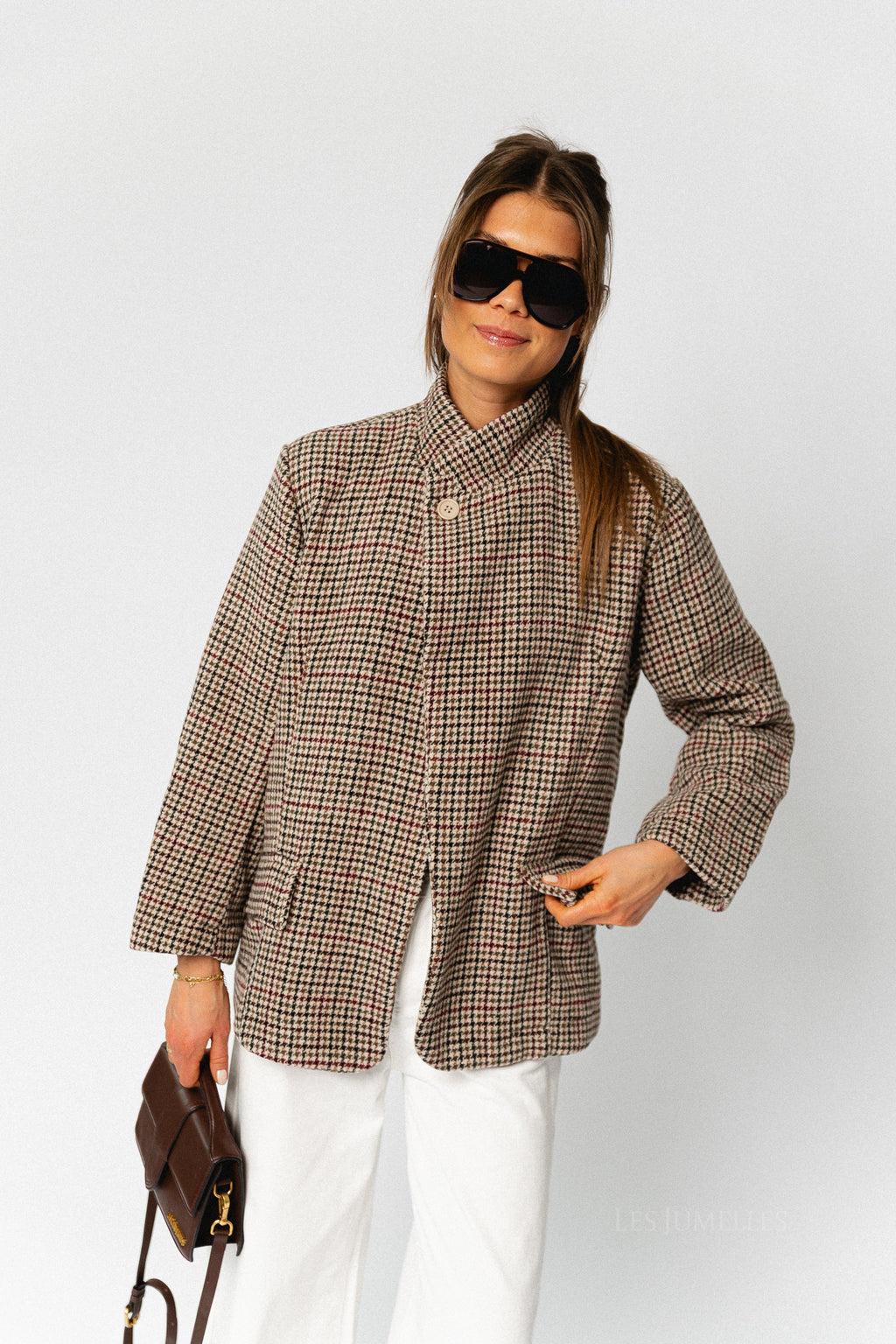 Hailey blazer houndstooth - multicolor