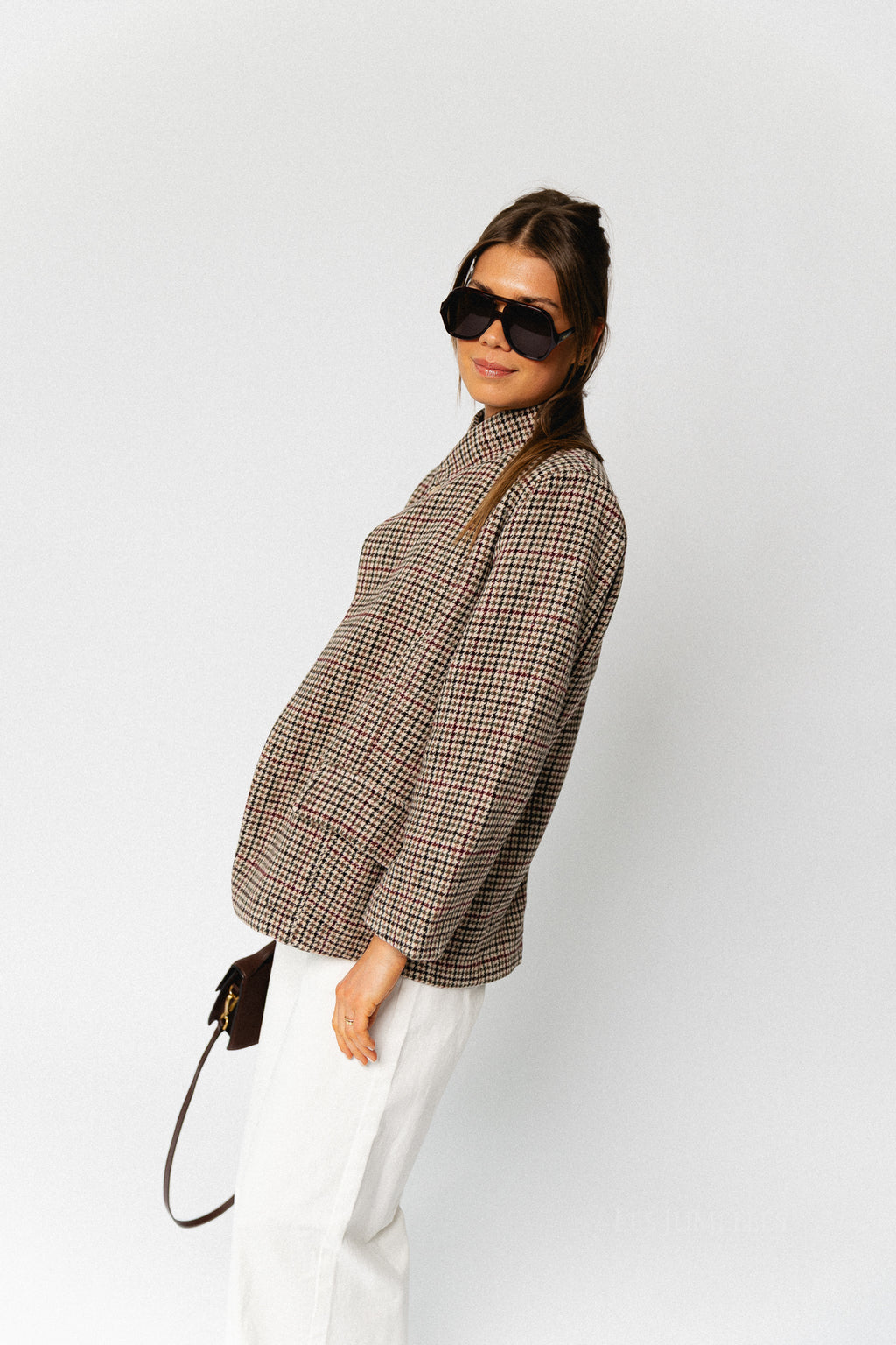 Hailey blazer houndstooth - multicolor
