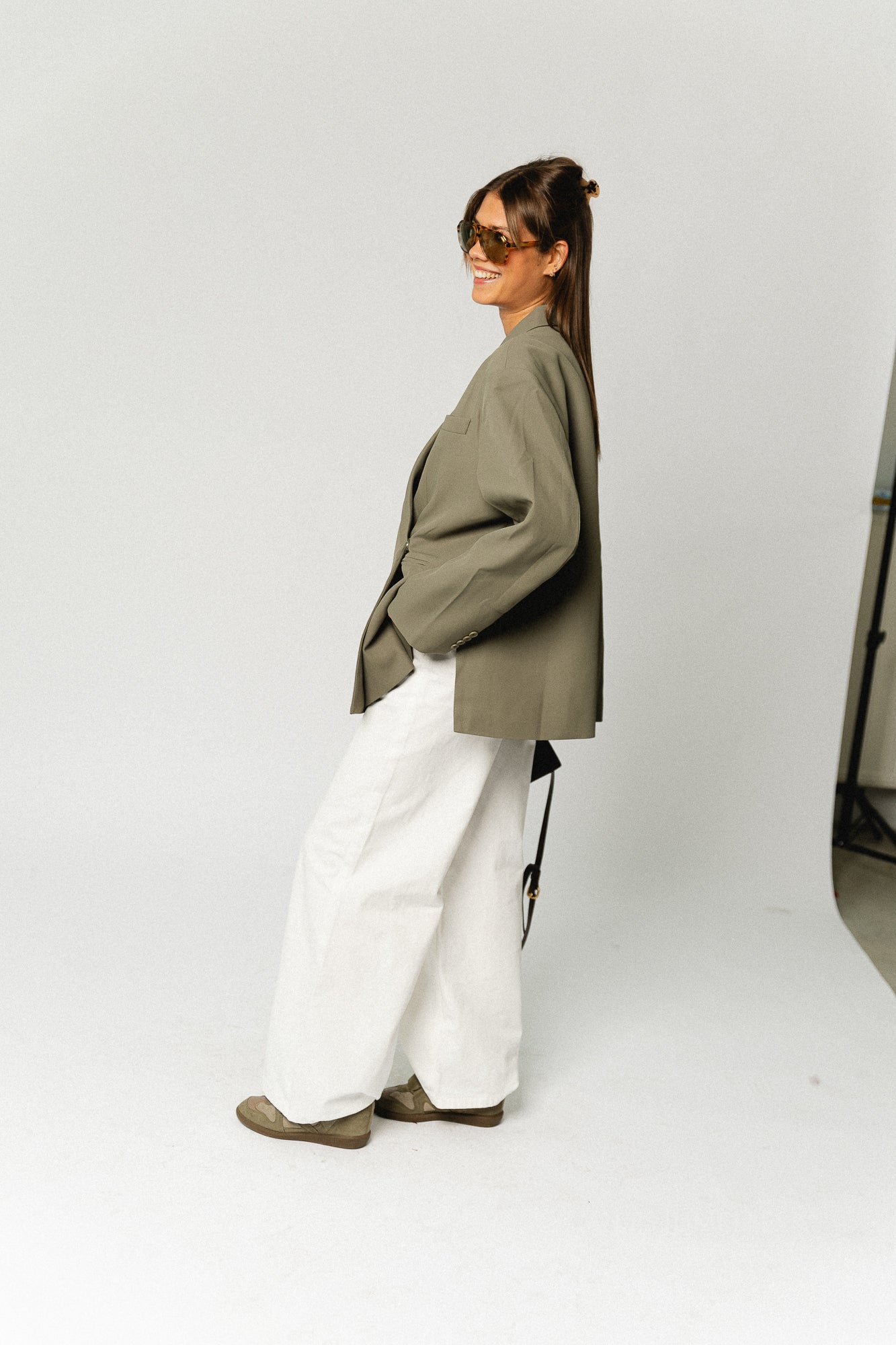 Chloe oversized blazer olive