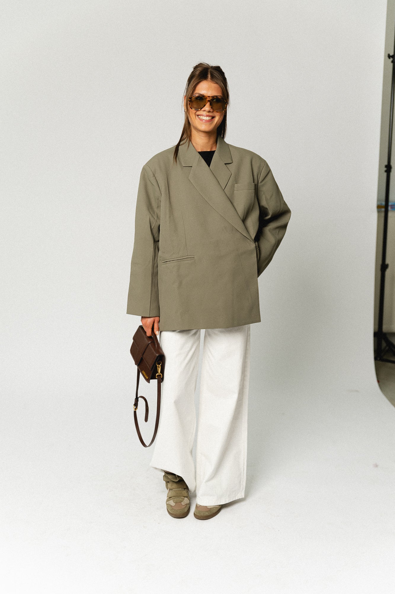 Chloe oversized blazer olive