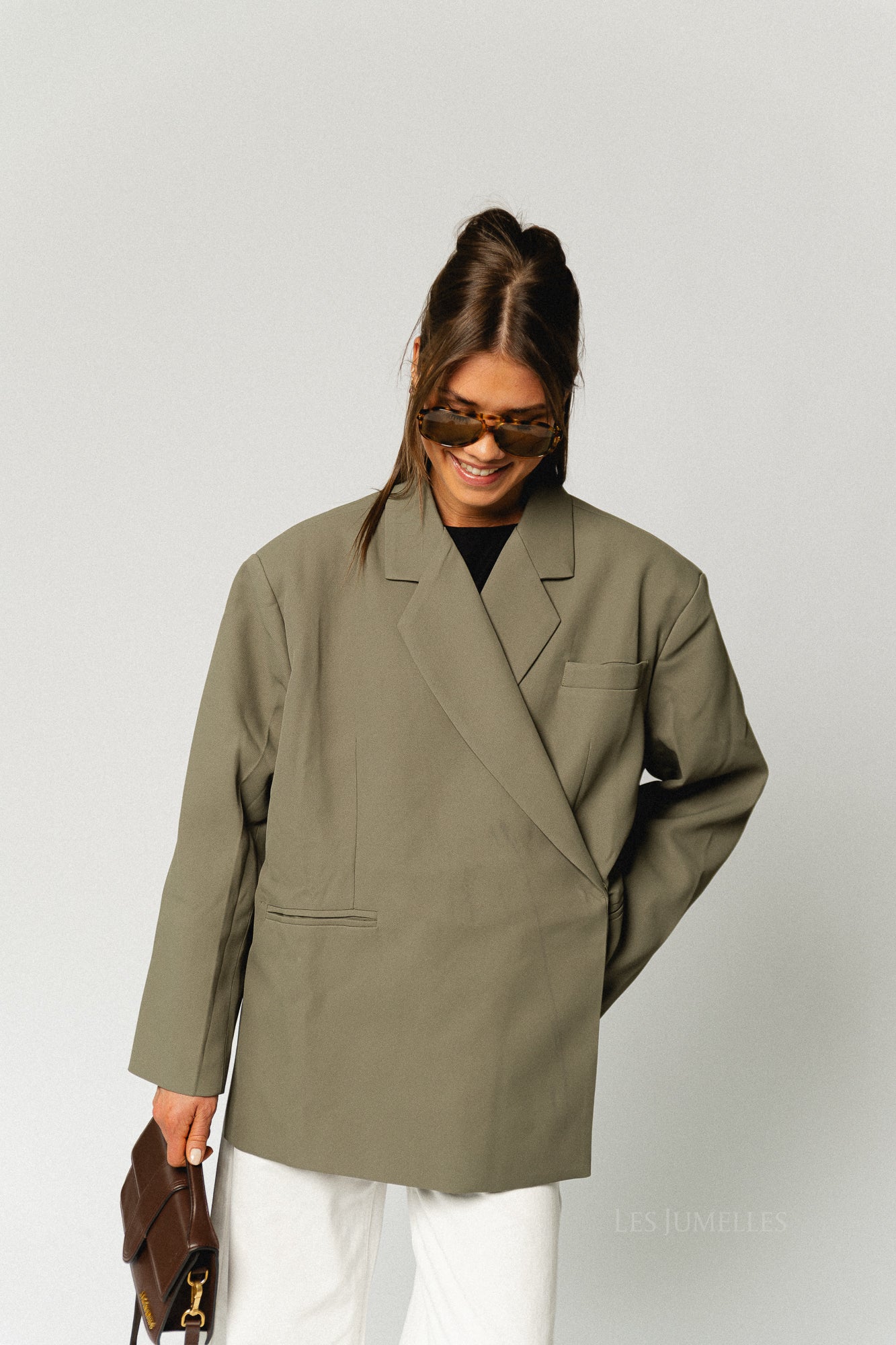 Chloe oversized blazer olive