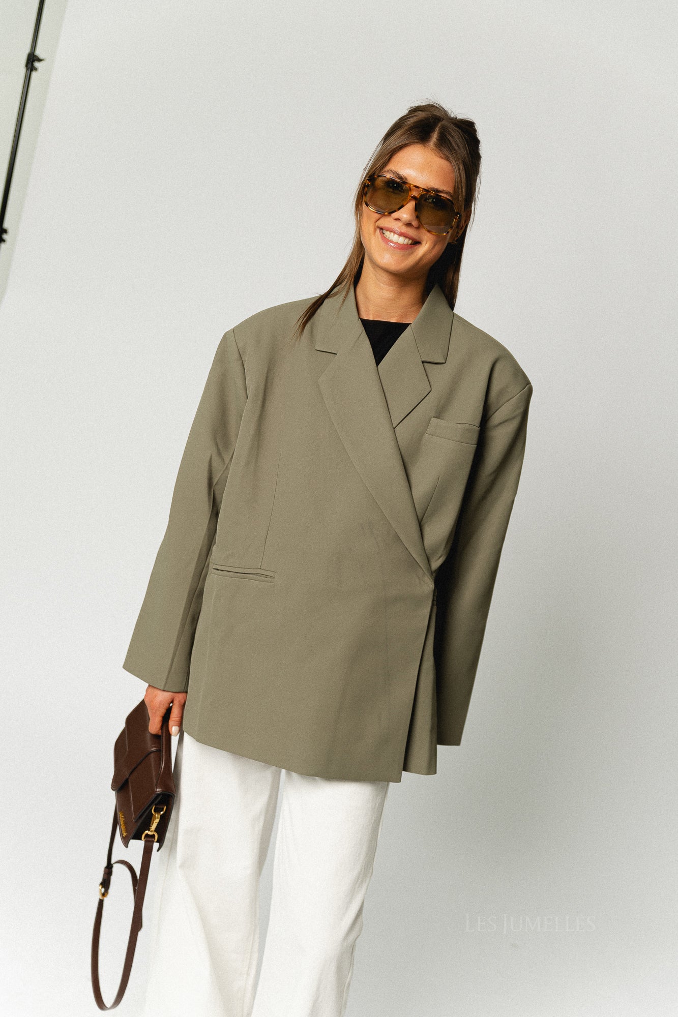 Chloe oversized blazer olive