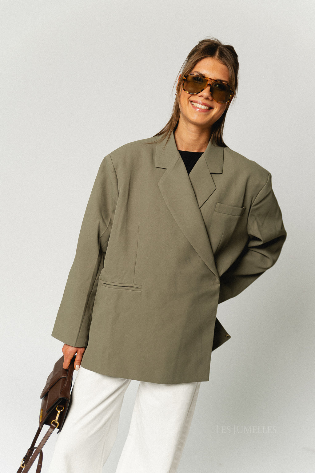 Chloe oversized blazer olive