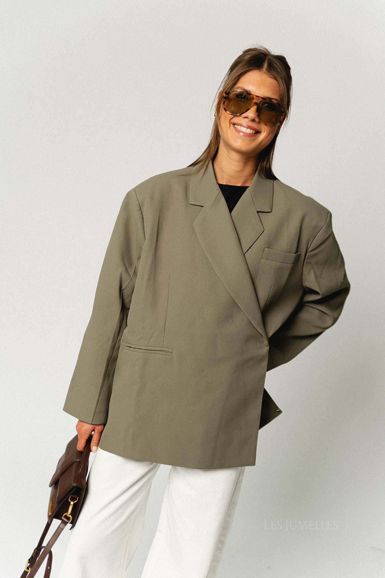 Chloe oversized blazer olive