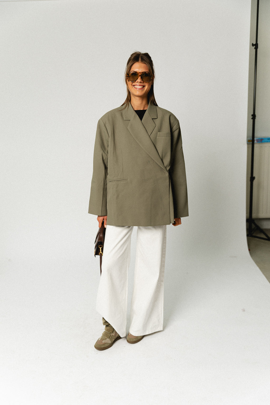 Chloe oversized blazer olive