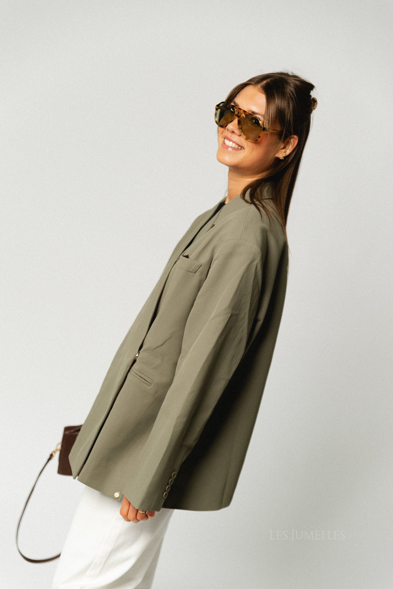Chloe oversized blazer olive