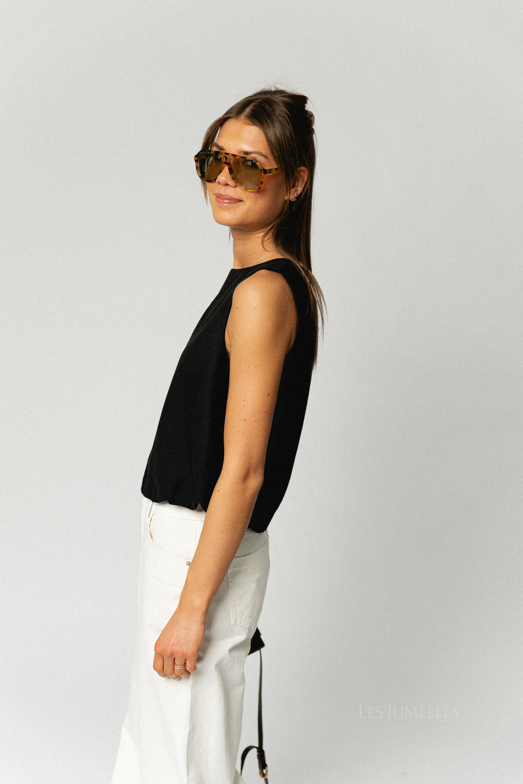 VIPrisilla O-neck SL balloon top black beauty