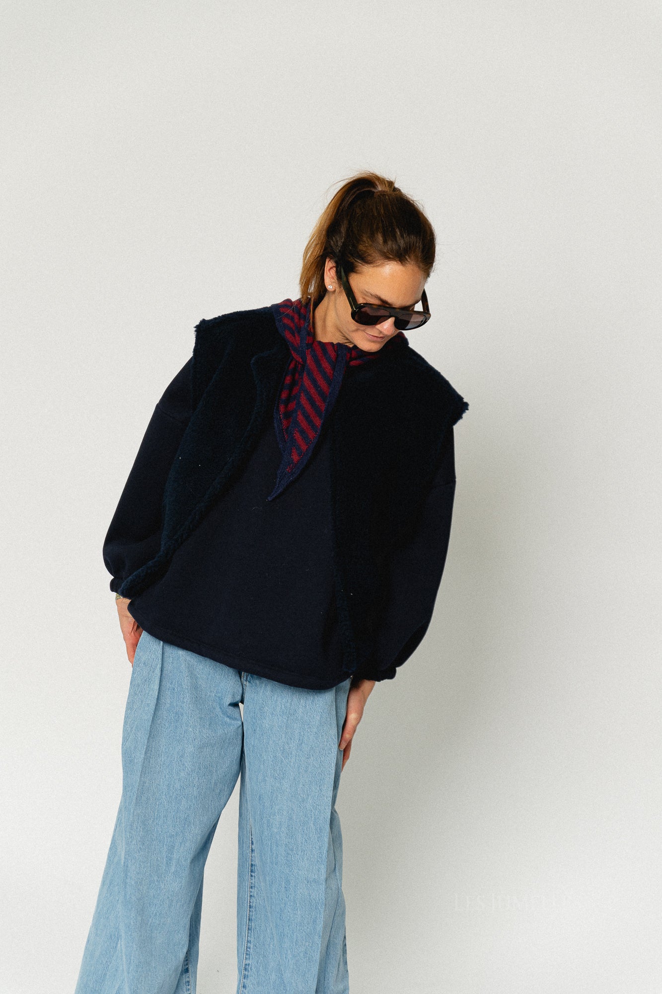 Axelle sleeveless jacket navy