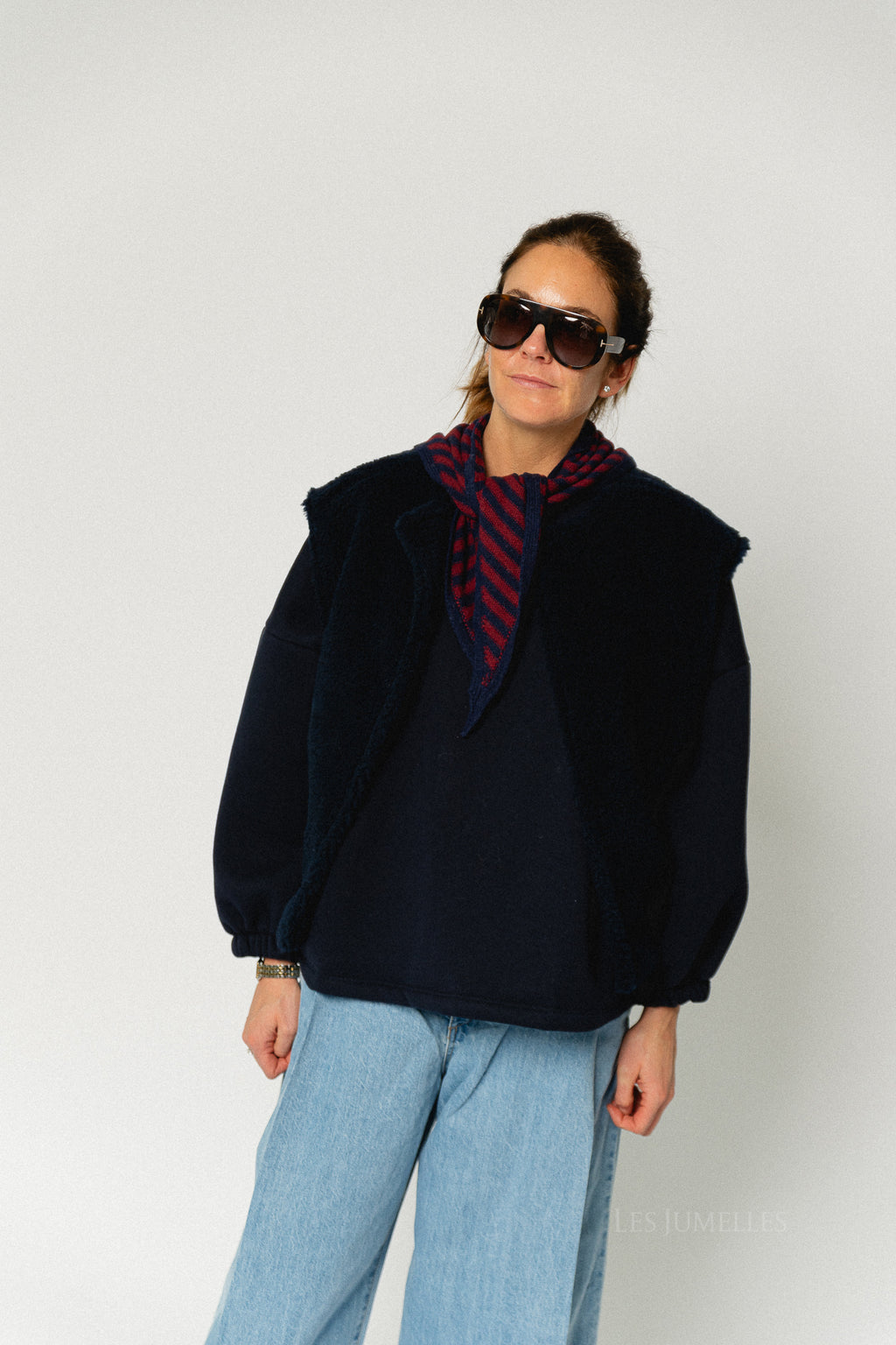 Axelle sleeveless jacket navy