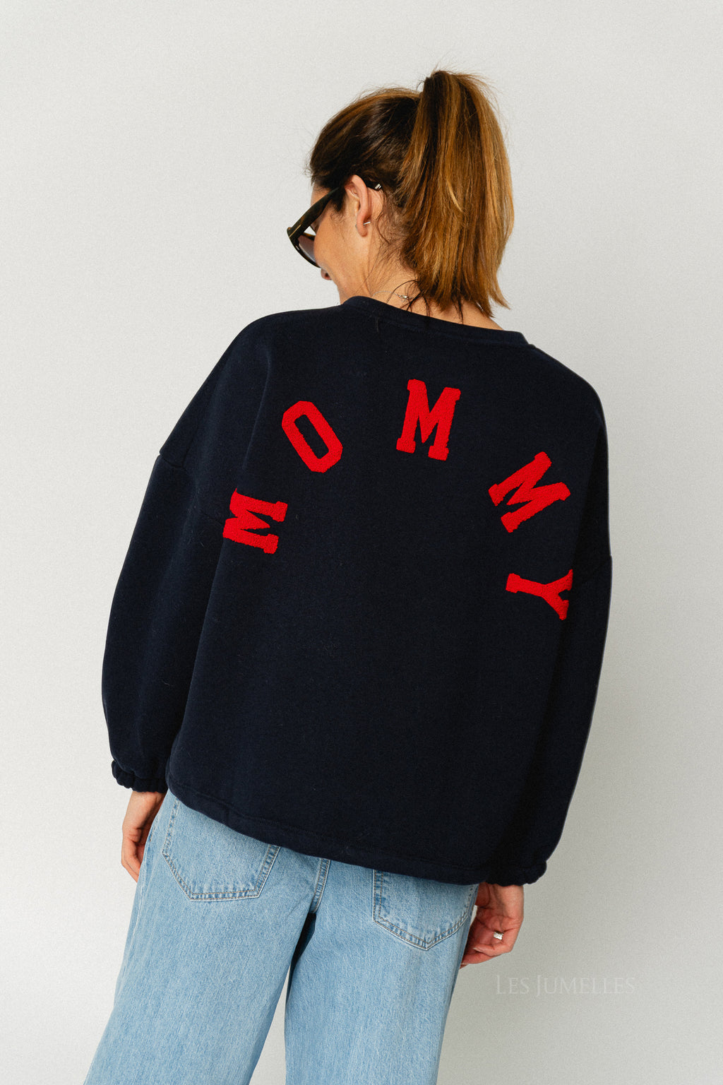 ORIGINAL 'Mommy' sweater navy/red