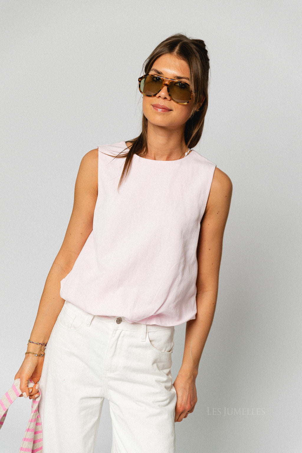 VIPrisilla O-neck SL balloon top cherry blossom