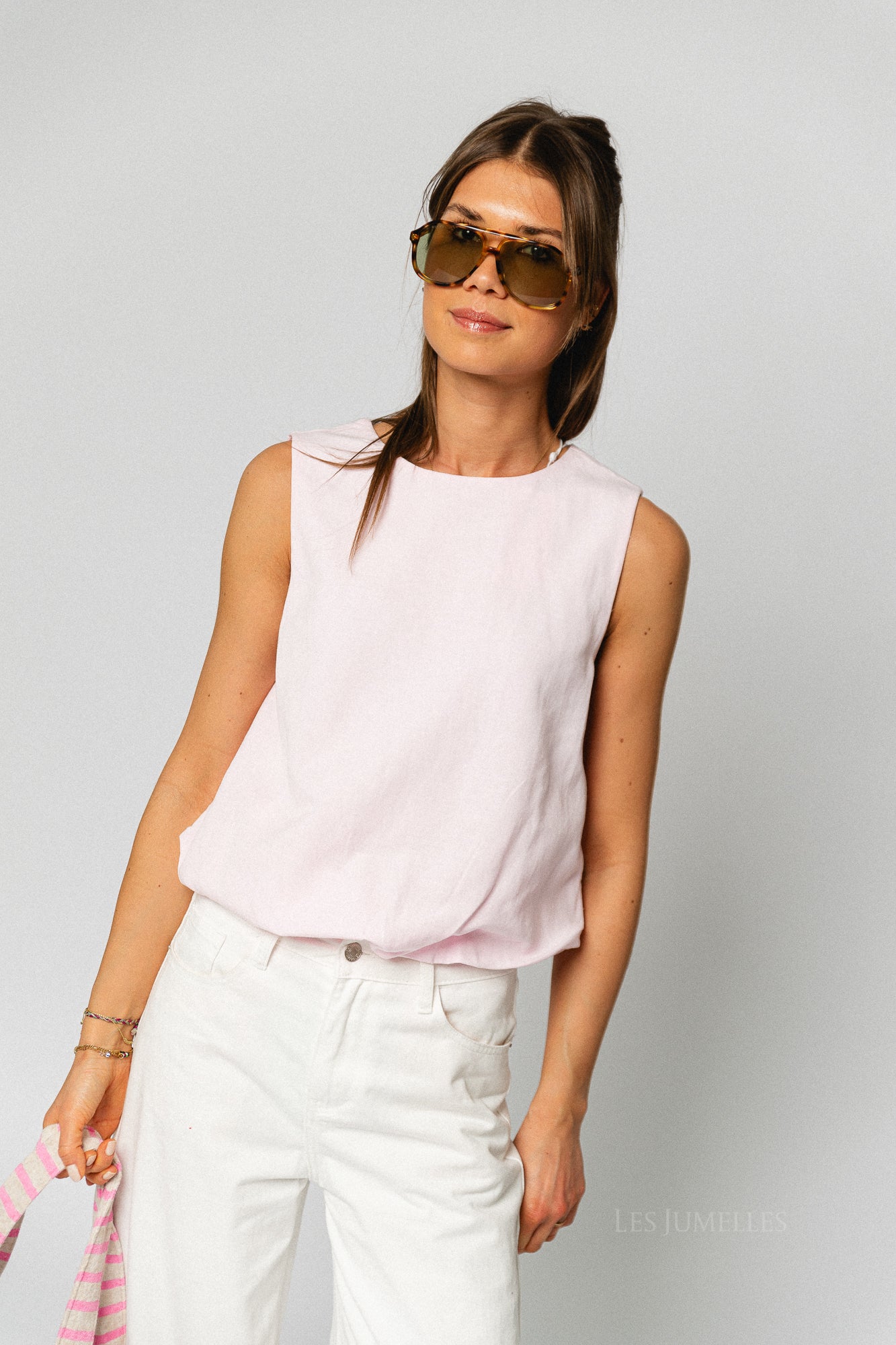 VIPrisilla O-neck SL balloon top cherry blossom