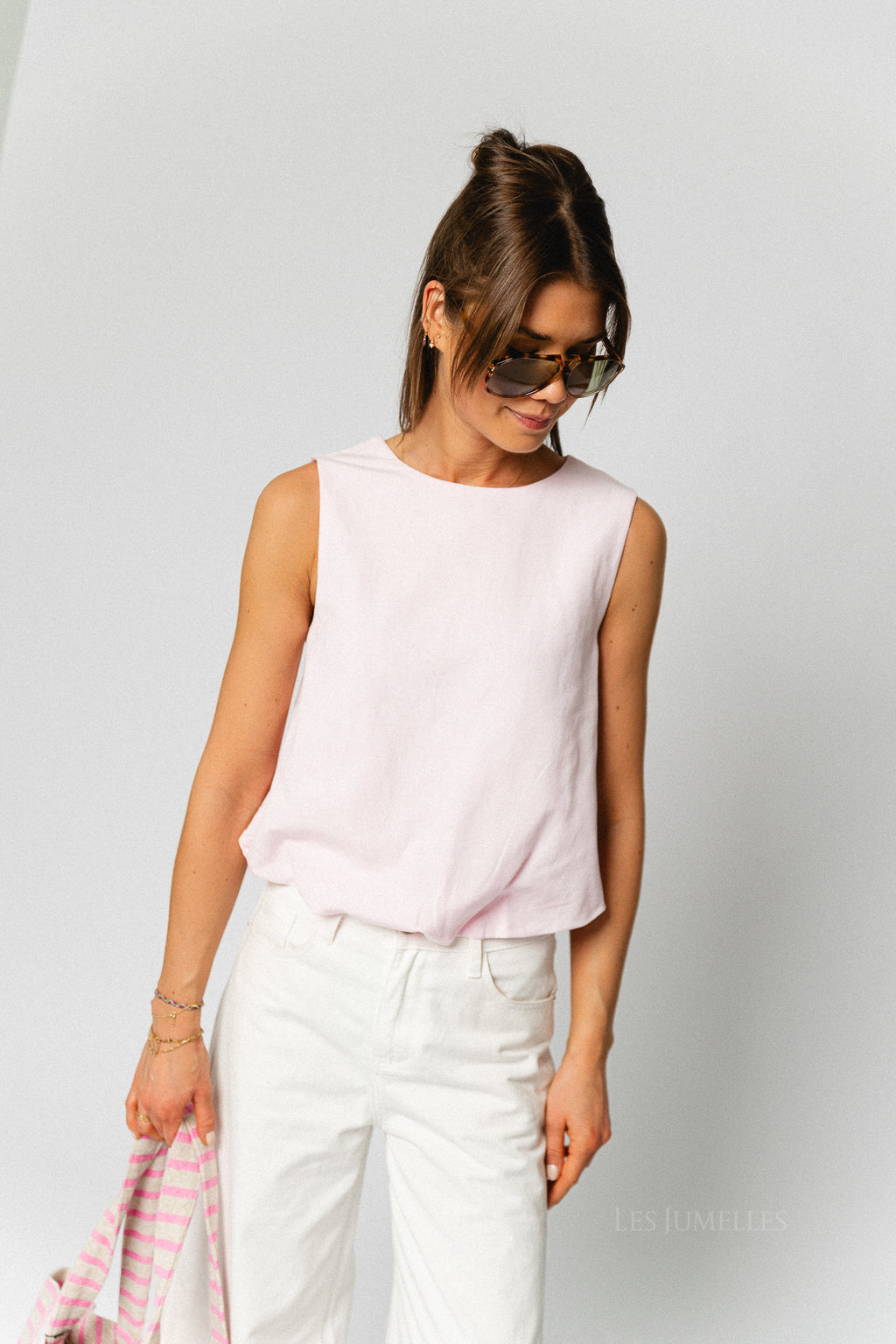 VIPrisilla O-neck SL balloon top cherry blossom