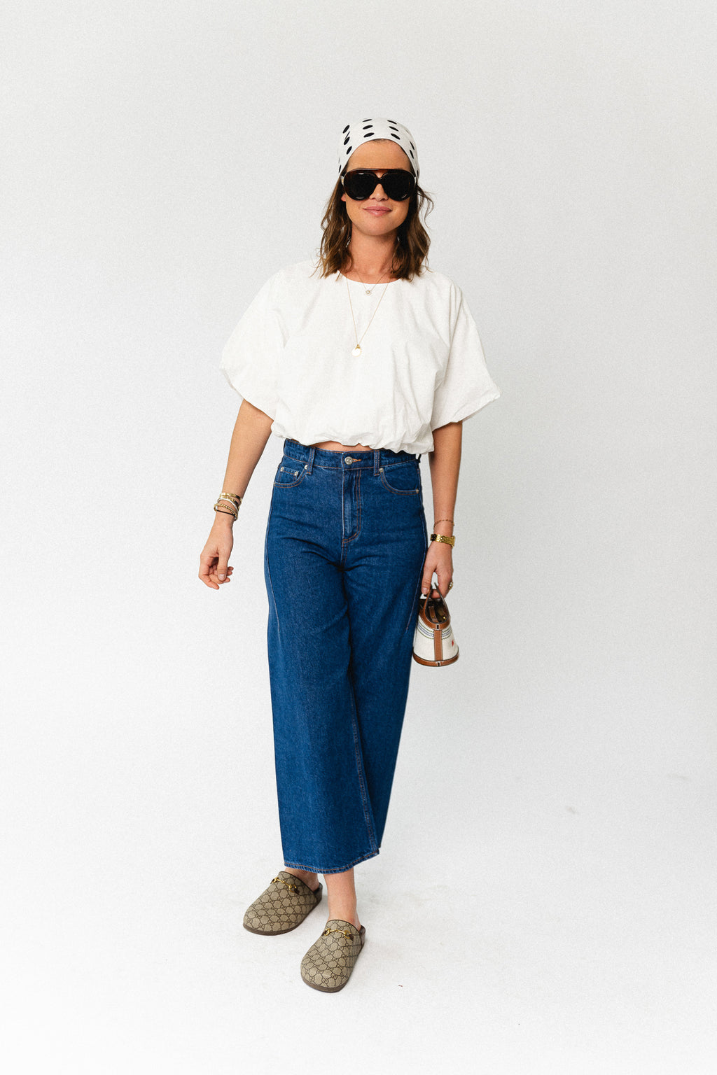 VIBaluni O-neck SS volume top snow white