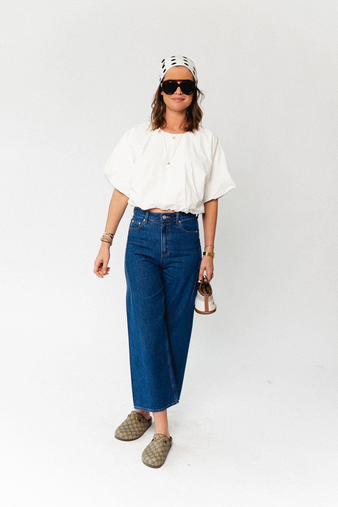 VIBaluni O-neck SS volume top snow white