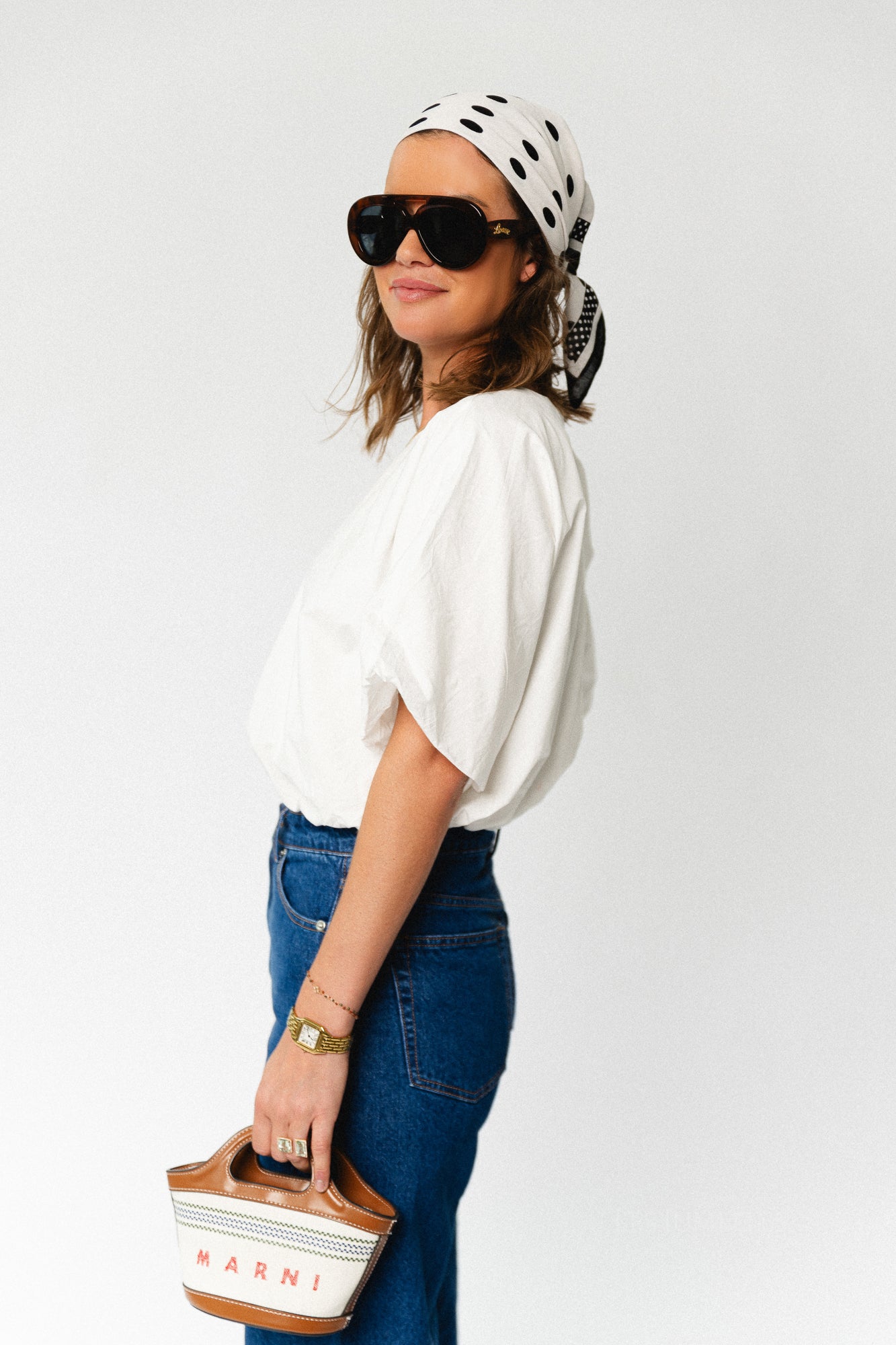 VIBaluni O-neck SS volume top snow white